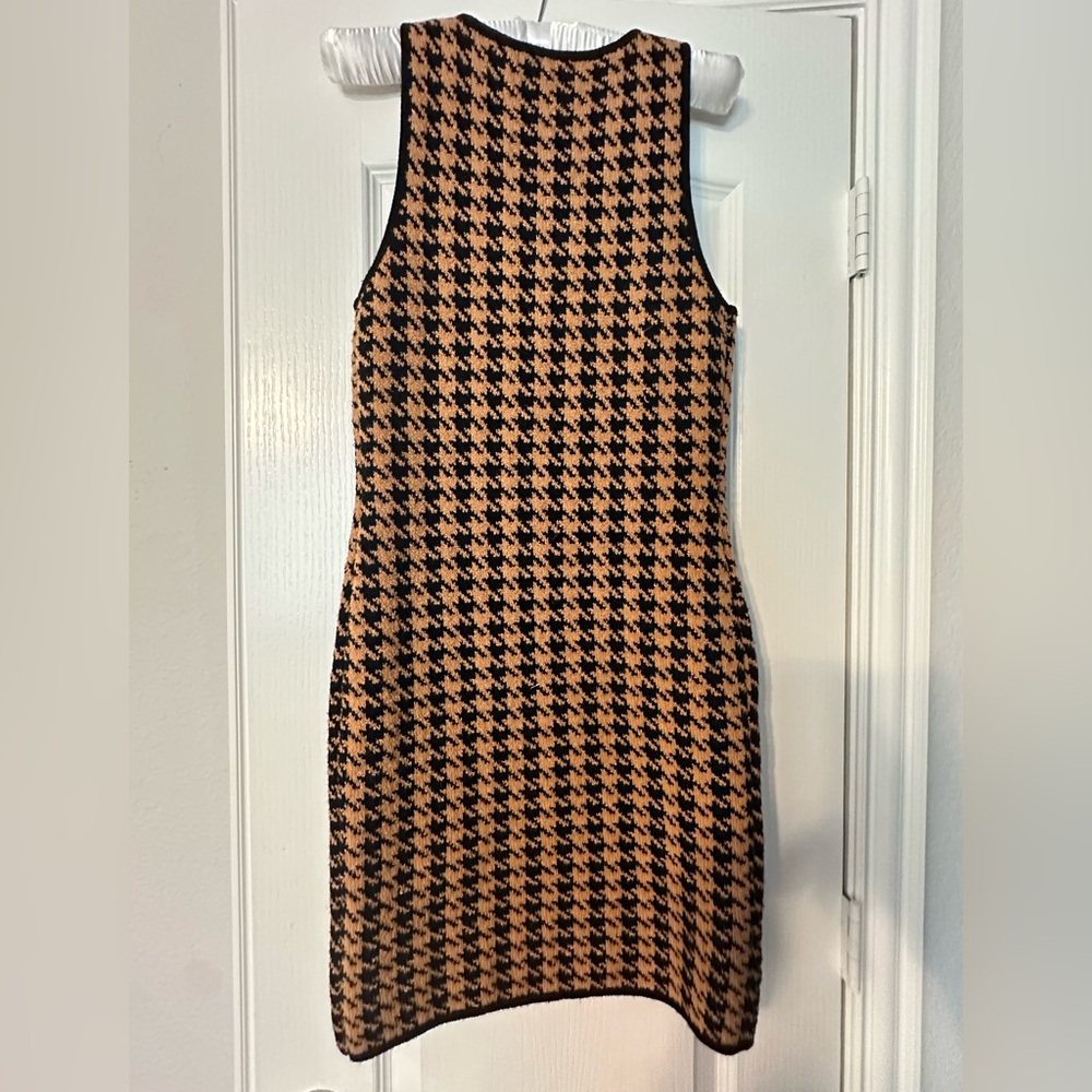 House of Harlow Houndstooth Mini Sweater Dress